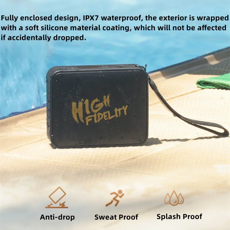 M20 High-quality Portable Wireless Bluetooth Speaker Waterproof Anti-fall Trend Full-Range Bluetooth 5.0 Speaker with Strap