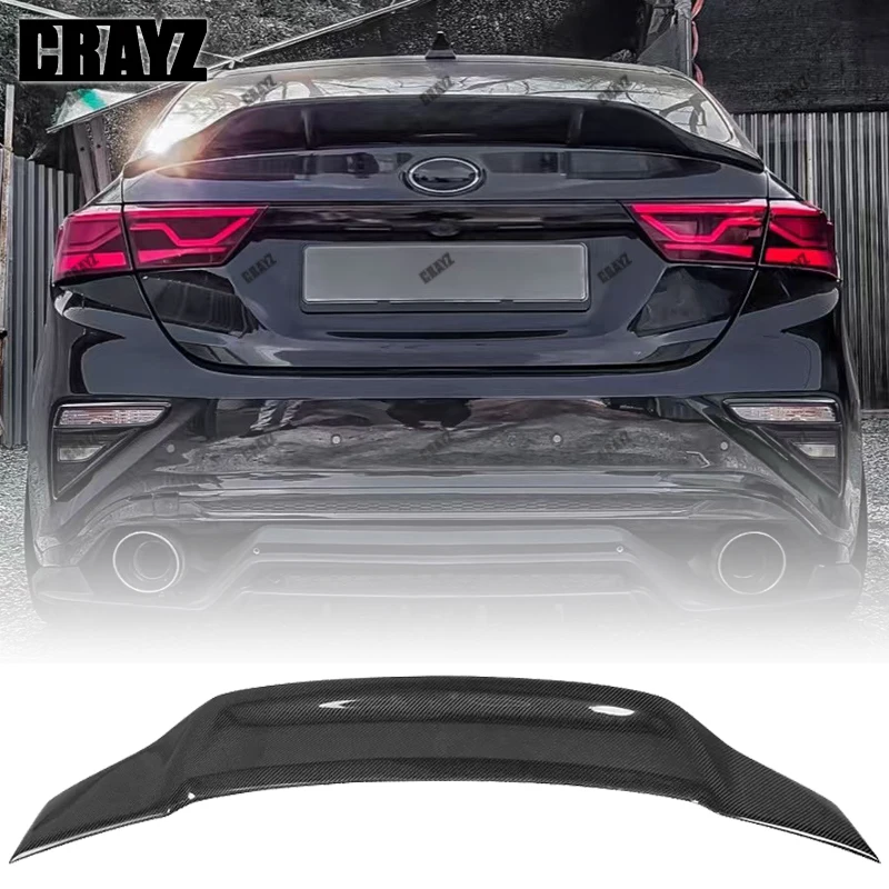 

For Kia K3 Cerato Forte Sport GT 2019 -2024 Carbon Fiber FRP Rear Trunk Lid Car Spoiler Wings Exterior Tuning Accessories