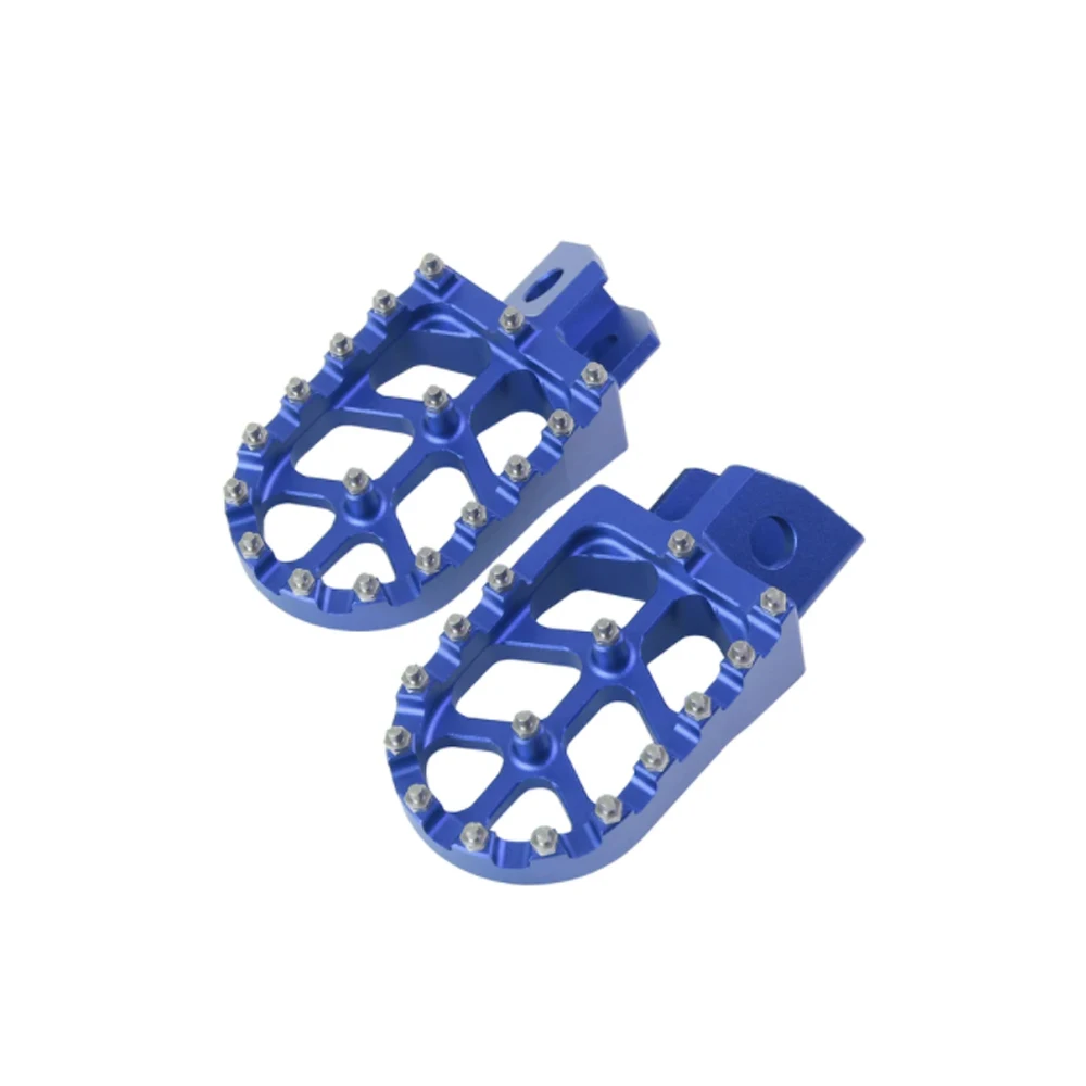 Motorcycle Red/Black/Blue Billet Wide Foot Pegs Footrest For Yamaha XT250 YZ125 YZ80 WR250 TTR90 TTR125