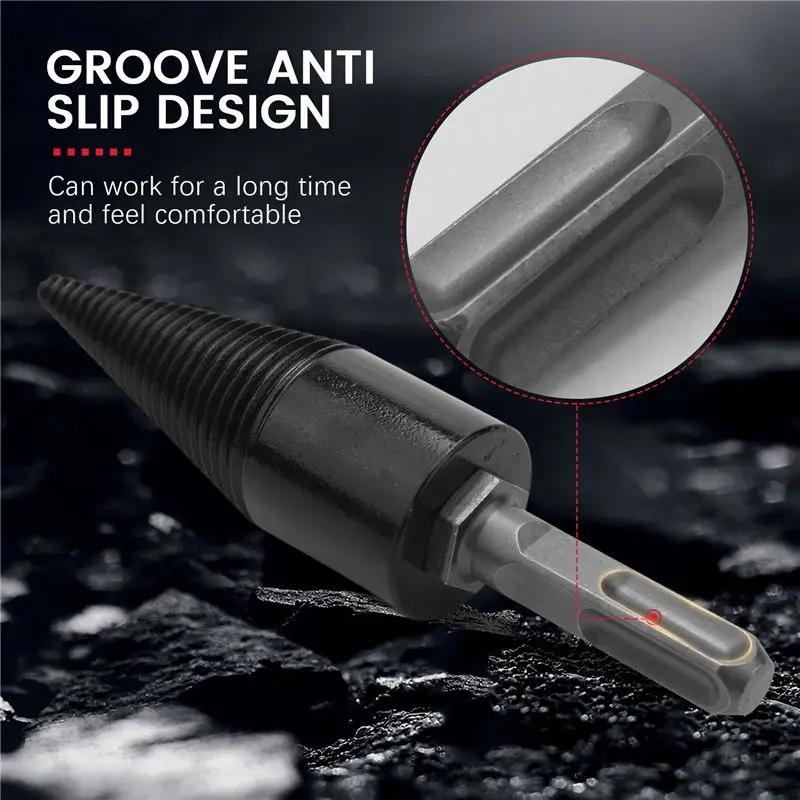 

(HOPE) Removable Firewood Log Splitter Drill Bit, Wood Splitter Drill Bits Split Drilling Tools Drill Bit Wood Chopping Bit