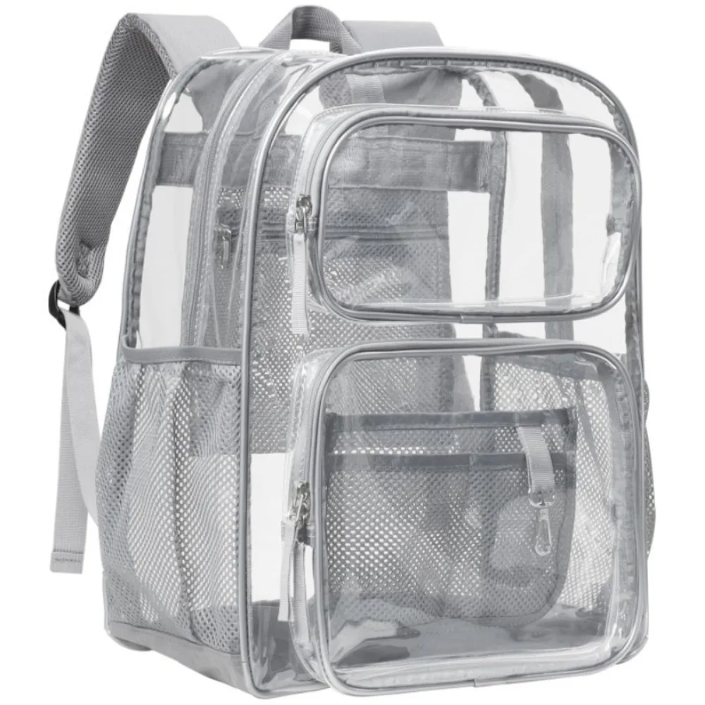 

New PVC Solid Clear Backpack Large Capacity Waterproof Travel Rucksack Casual See Through Student School Bag School