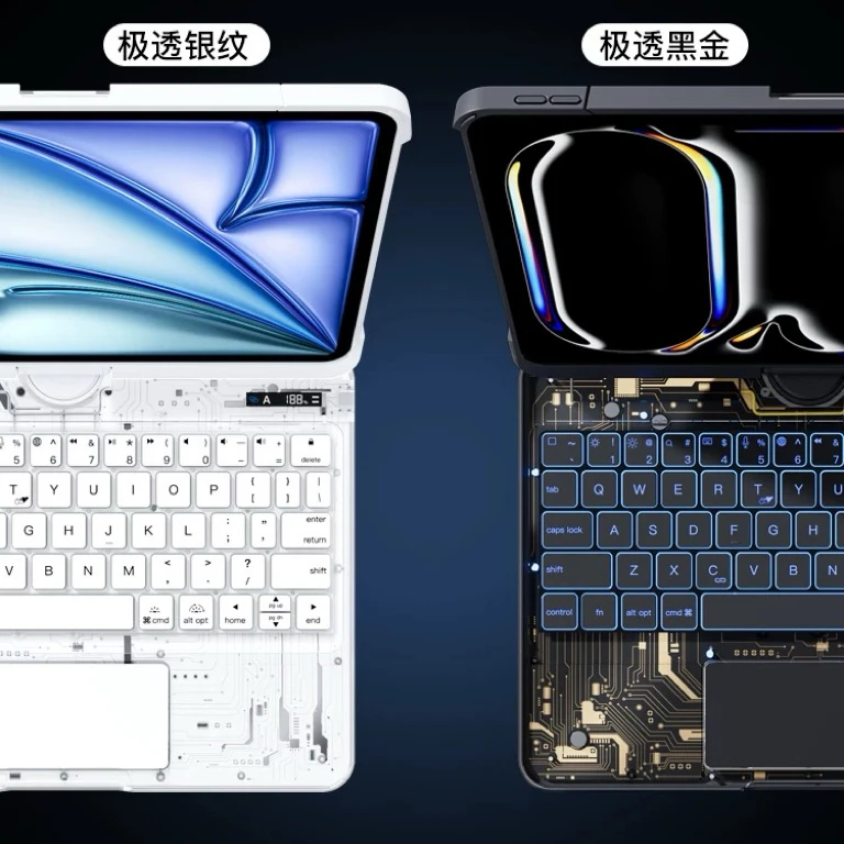 Rotating Magic Keyboard เหมาะสําหรับคีย์บอร์ด/เคส/ขาตั้ง iPad ซึ่งเป็นผลิตภัณฑ์อัจฉริยะ Bluetooth มัลติฟังก์ชั่น