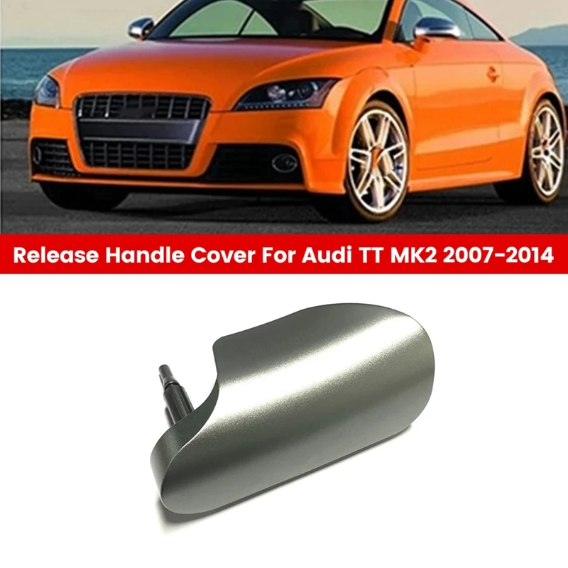 Aluminium Alloy Car Engine Hood Bonnet Release Handle Cover Kit for Audi TT MK2 2007-2014 8J TTS TTRS RS LHD 8J1823533C