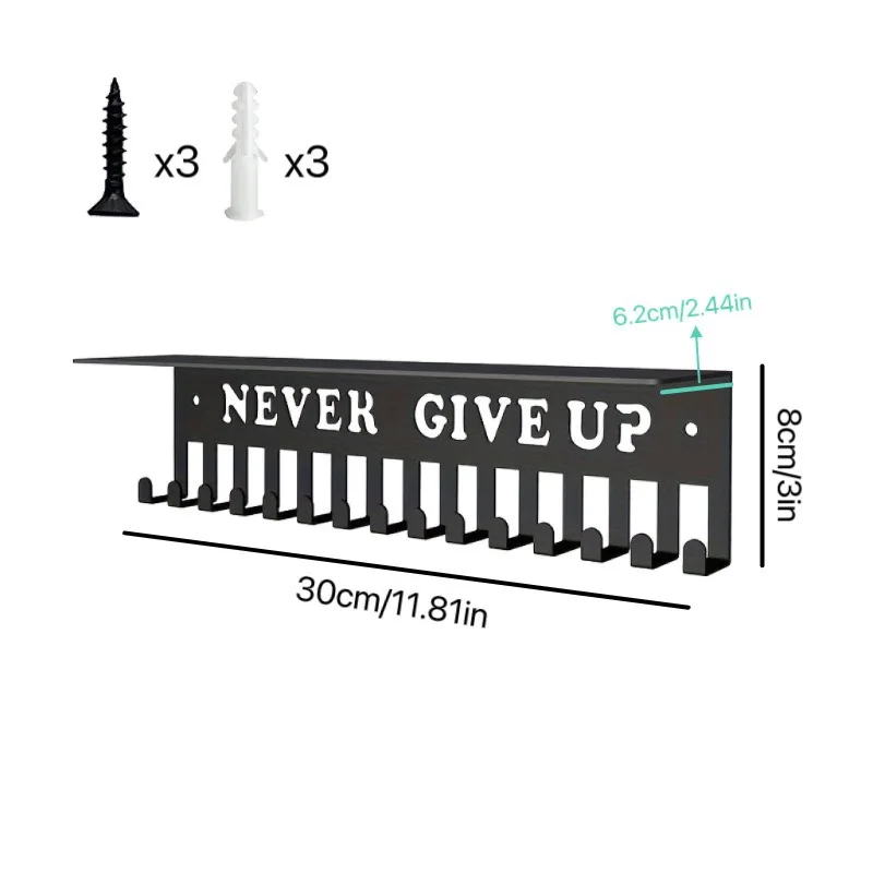 Sports Football Medal Display Metal Rack Hanger Holder Organizer Volleyball Basketball For Ribbons Medal Display