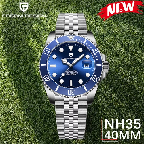 PAGANI DESIGN, reloj mecánico automático deportivo a la moda para hombre NH35, reloj resistente al agua con zafiro de acero inoxidable, reloj para hombre PD1661
