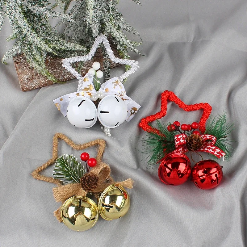 

Christmas Pentagram Bell Pendant Merry Christmas Decor for Home Christmas Tree Ornaments Xmas Gifts Navidad 2025 Happy New Year