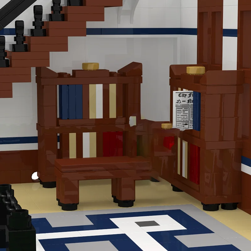 Modello di edificio cittadino Moc Mattoni da costruzione Modello di corte suprema modulare Blocchi tecnologici Regali di costruzione di giocattoli fai da te di Natale