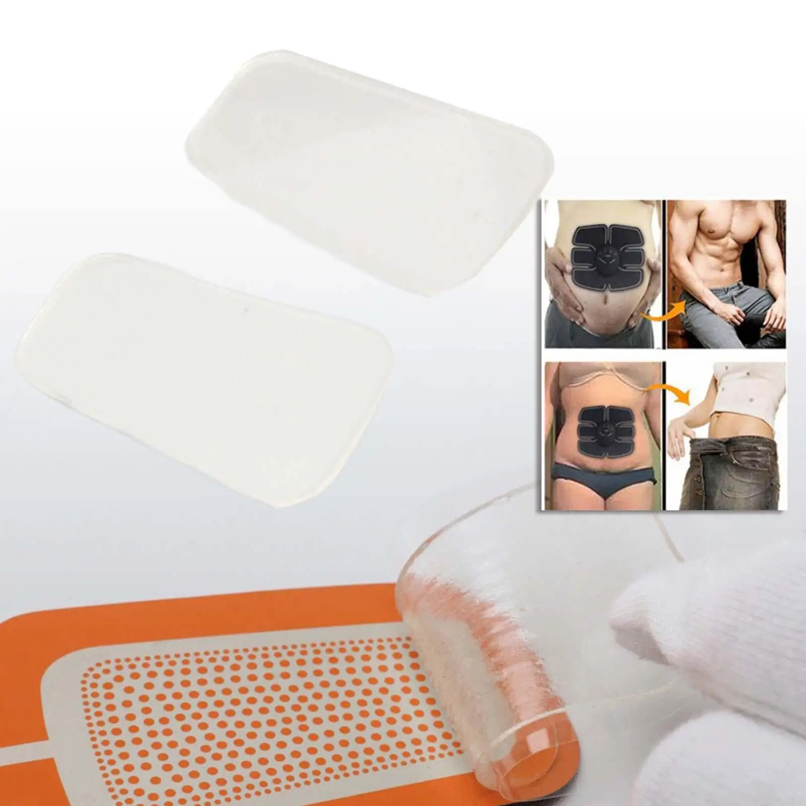2x Gel Sheet for Abdominal Trainer Stimulator Training Accessory