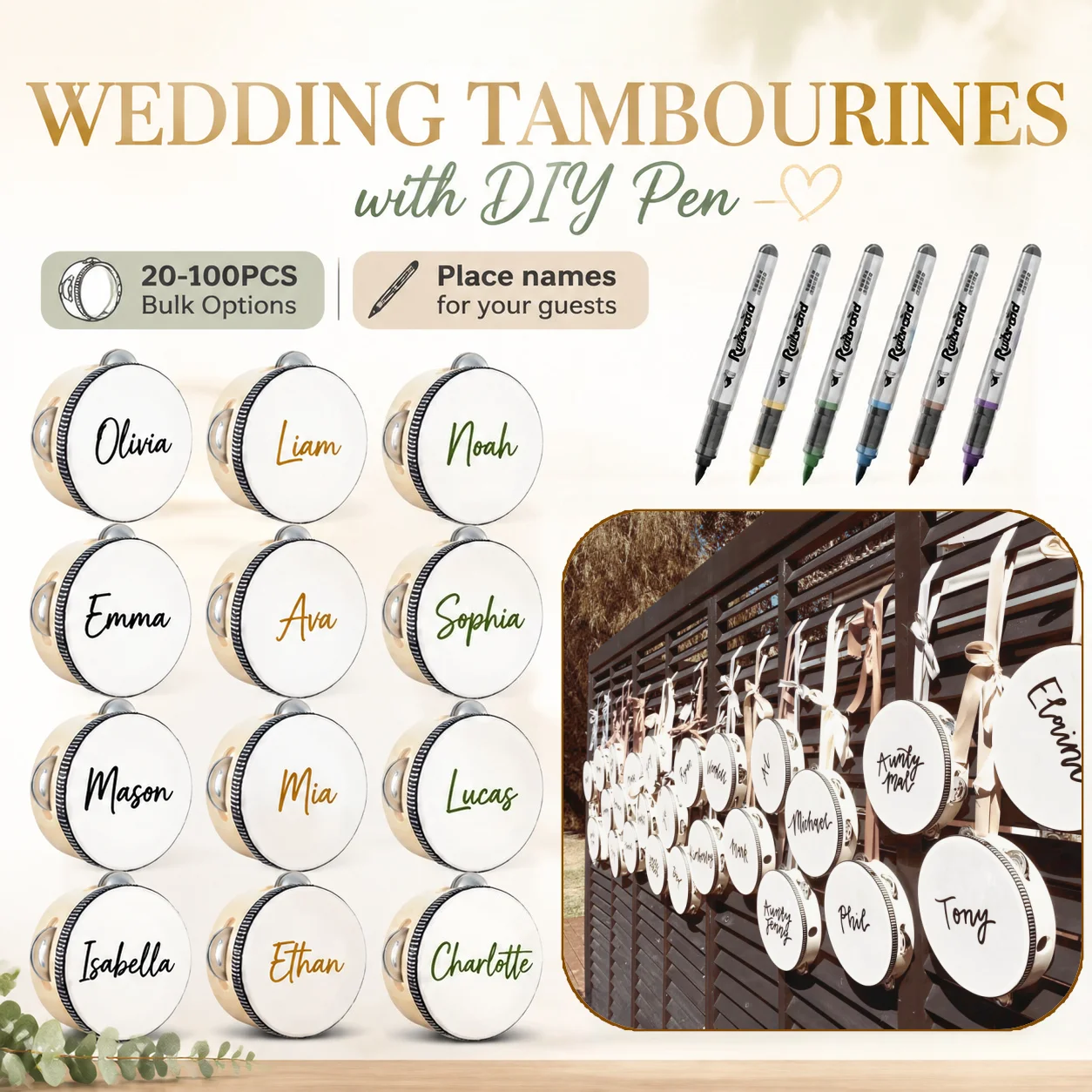 20-60-tamburelli-da-matrimonio-con-pennarello-tamburelli-in-bulk-strumenti-per-feste-accessori-per-pista-da-ballo-regali-per-ospiti-di-matrimonio-4-6-8-pollici