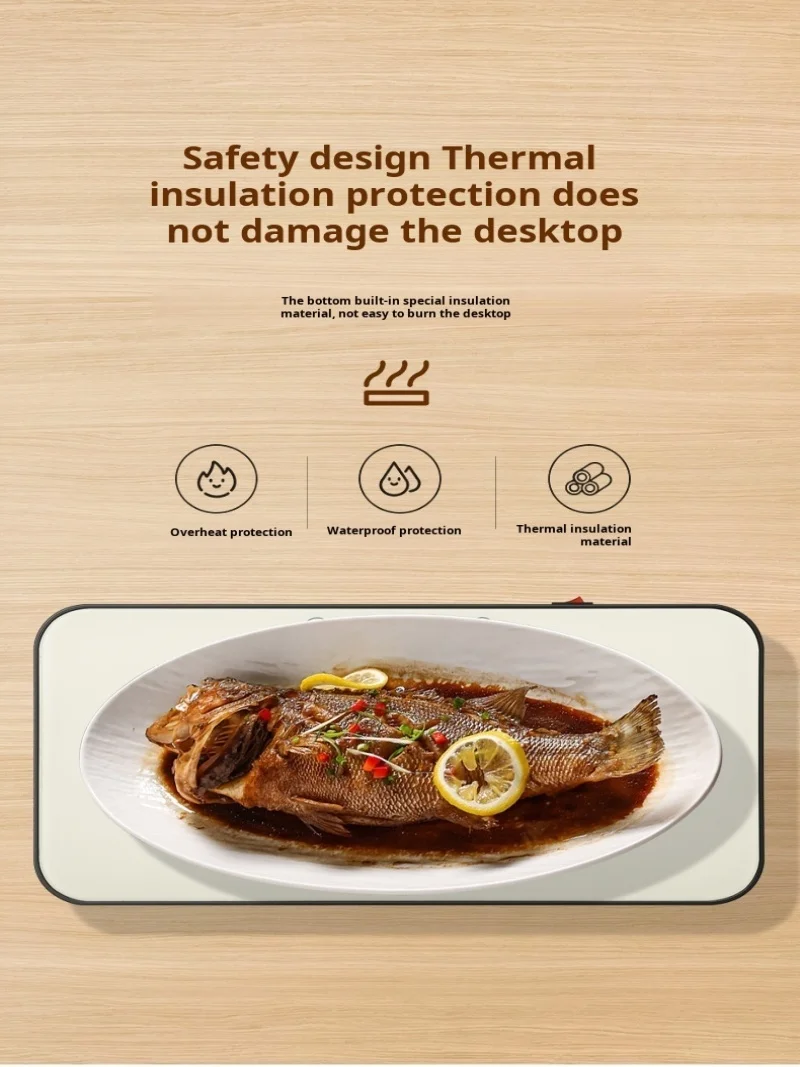 Tagliere caldo multifunzionale per uso domestico tavolo da pranzo pad riscaldante per latte scaldavivande