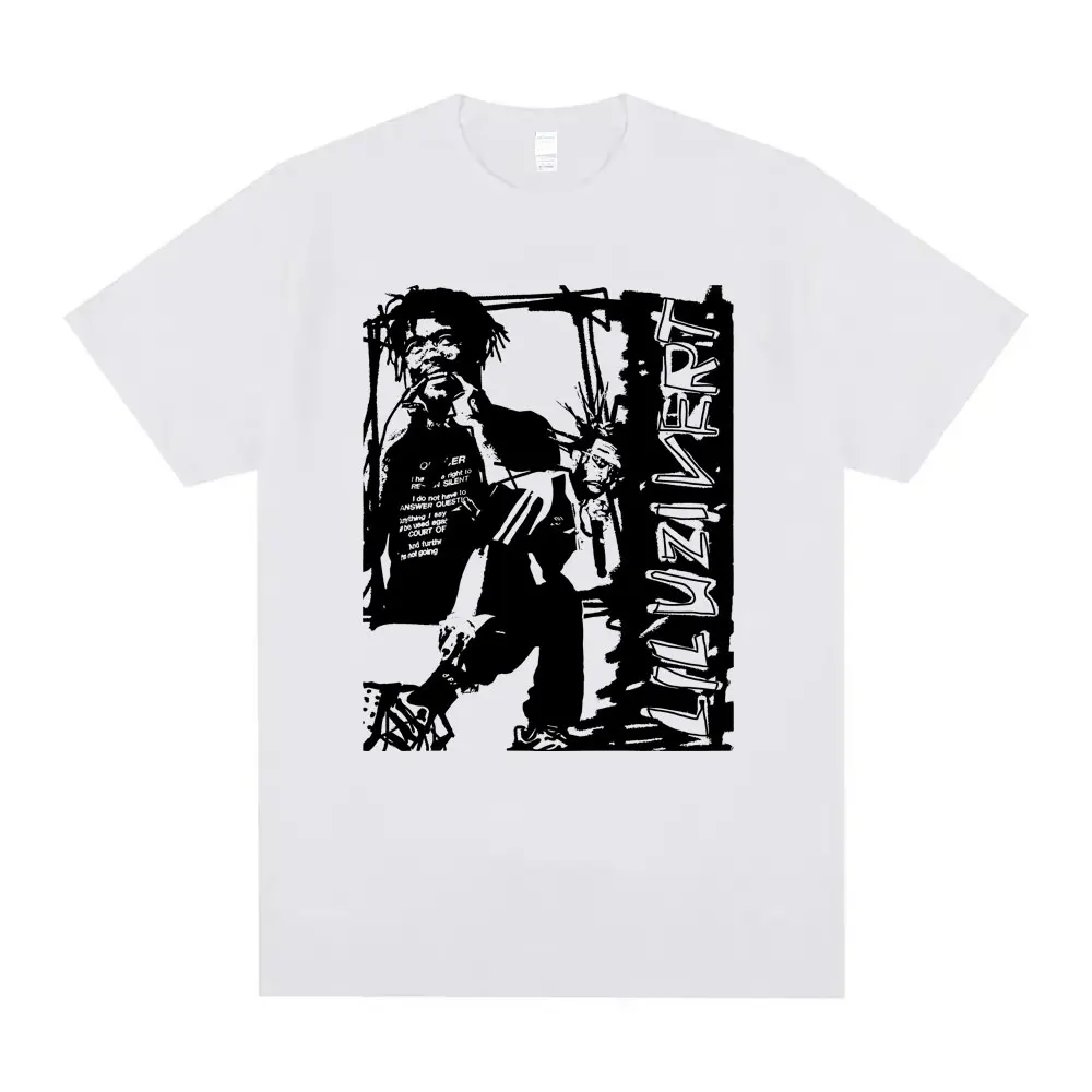 Vintage Rapper Lil Uzi Vert Graphic Tshirt Men Hip Hop Oversized Short Sleeve T Shirts Men's Summer Fashion Crewneck T-shirts