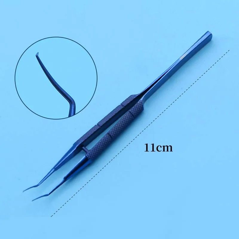 Ophthalmic micro instruments Harf tearing capsular forceps 11cm tearing capsular forceps curved angle small incision 1.8