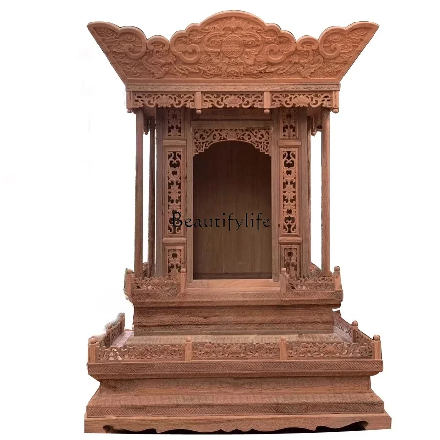

4 Buddhist shrine solid wood statue for custom-made