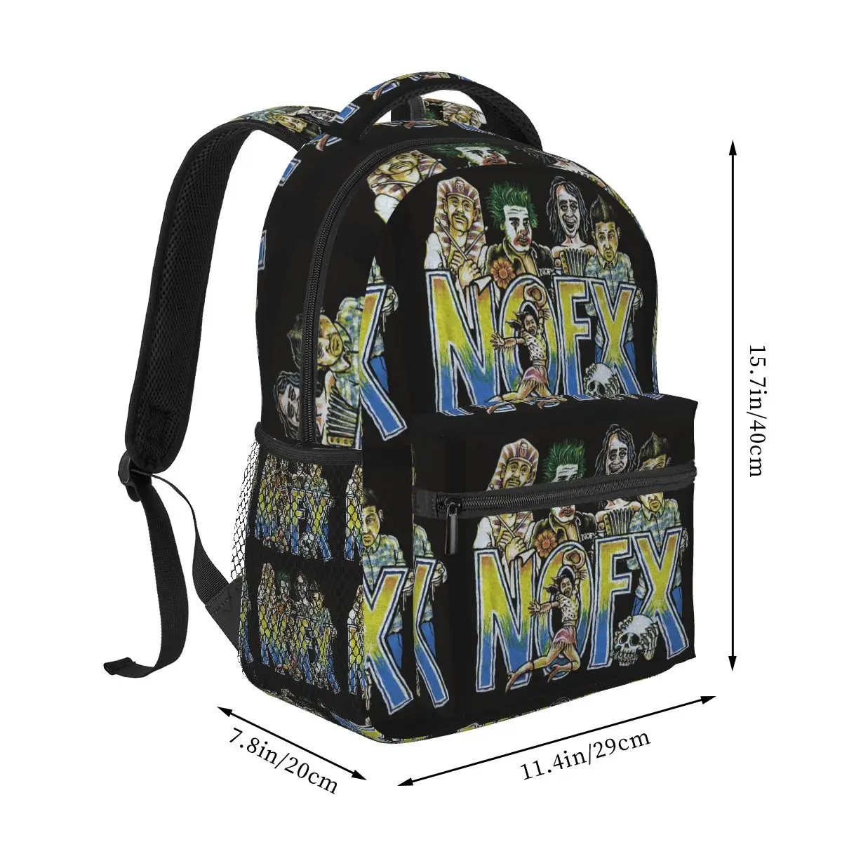 Nofx Band Final Tour Skull Backpack Student Boys Girls BookBag Children School Bag Computer Shoulder Bags for Men Women