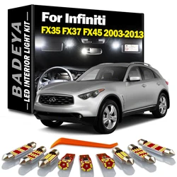 BADEYA Canbus LED Interior Dome Map Door Trunk Plate Light Kit For Infiniti FX35 FX37 FX45 FX50 FX30d 2003- 2012 2013 Car Access