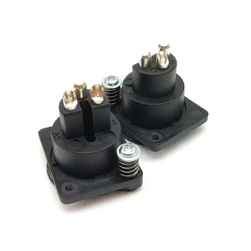 XLR Female Panel Mount Socket with Dust Cover 3 Pin Nickel Plated Audio Connector for Microphone Mixer - view 5