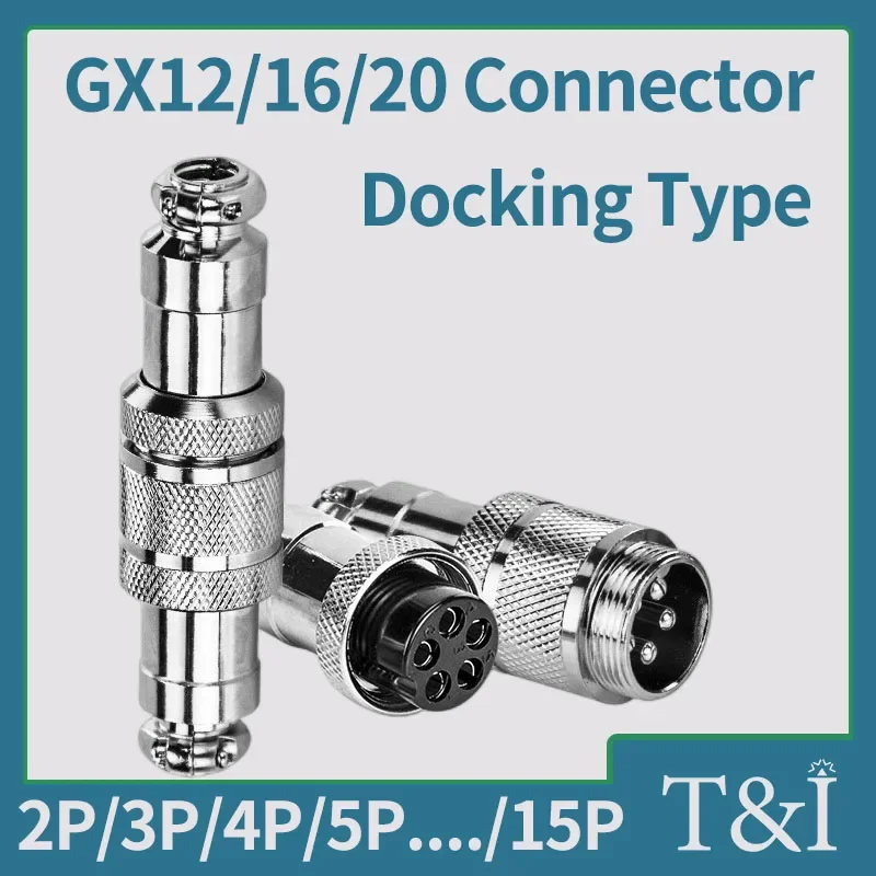 

5/10/100Sets GX12 GX16 GX20 Docking Connector Electrical Butt Joint Fixed Type Plug Air Metal Aviation Socket Male Female 2-15P