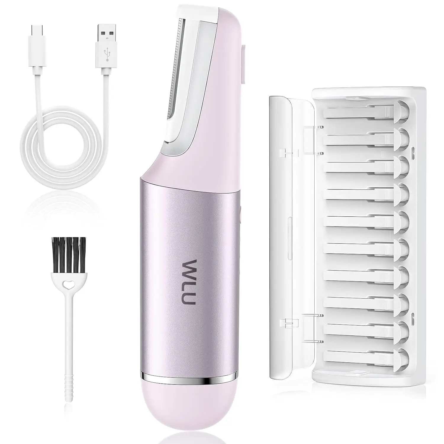 

Women's Sonic Dermaplaning Razor with LED Light, 10 Blades, Adjustable Speeds for Facial Hair Removal and Exfoliation