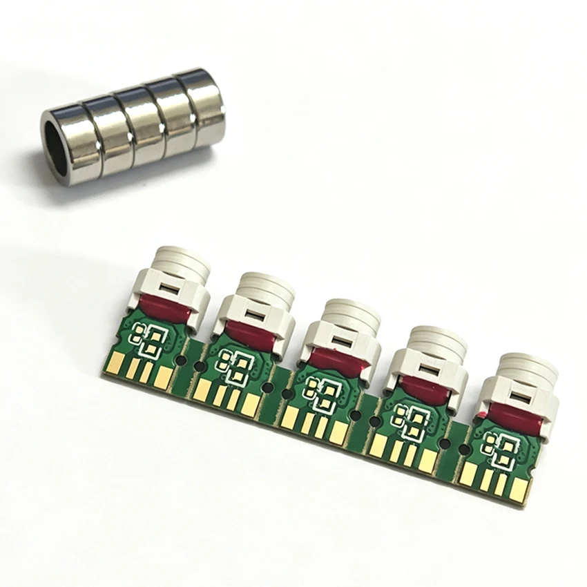 5/10pcs Weldable Magnetic Charging Head Female Base 2-Core Female Socket/4-Core Straight Plate Base Assembly