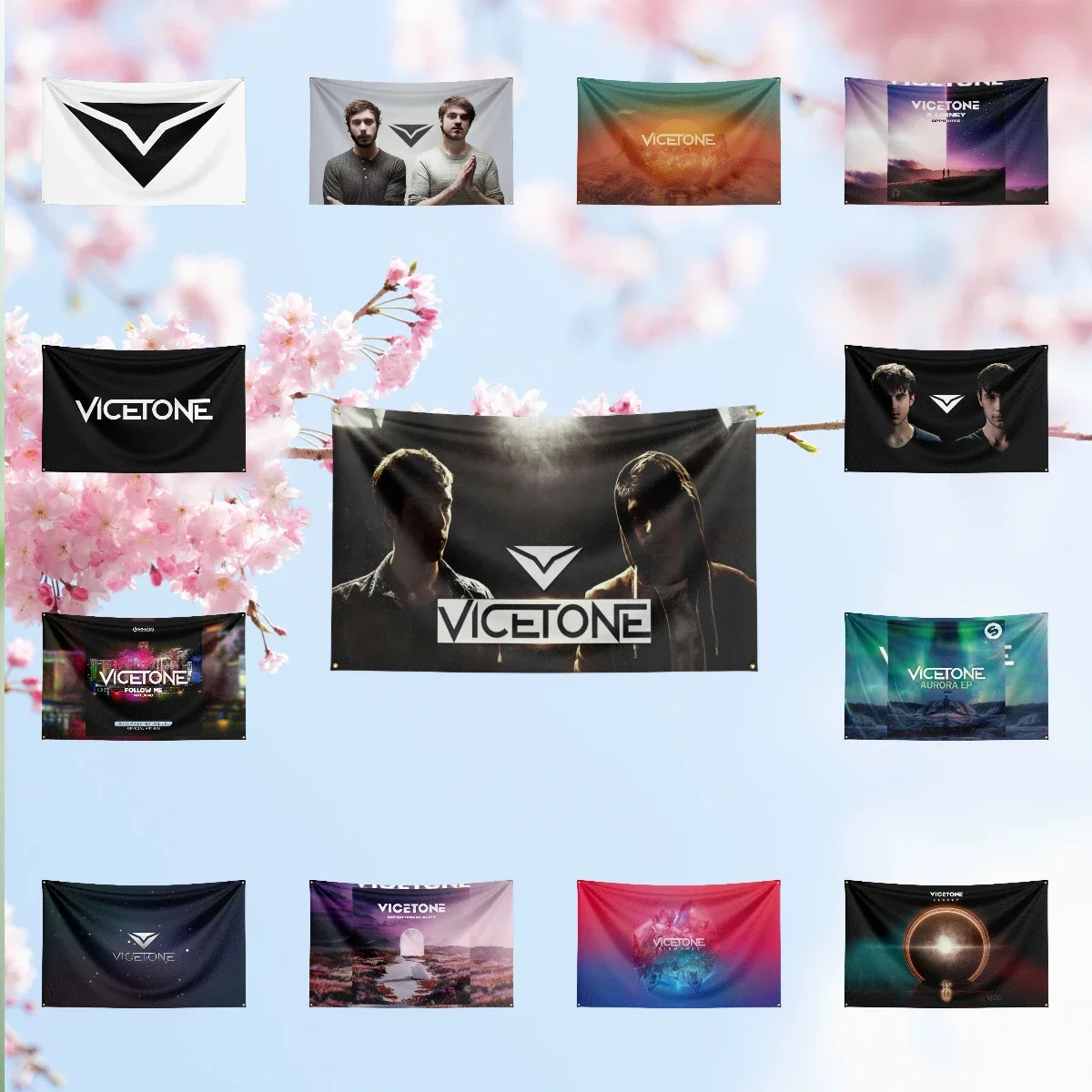 Music Band Flag for V-Vi-ce-to-ne Fans Banner eye-catching multipurpose hanging ornament party decor hanging cloth