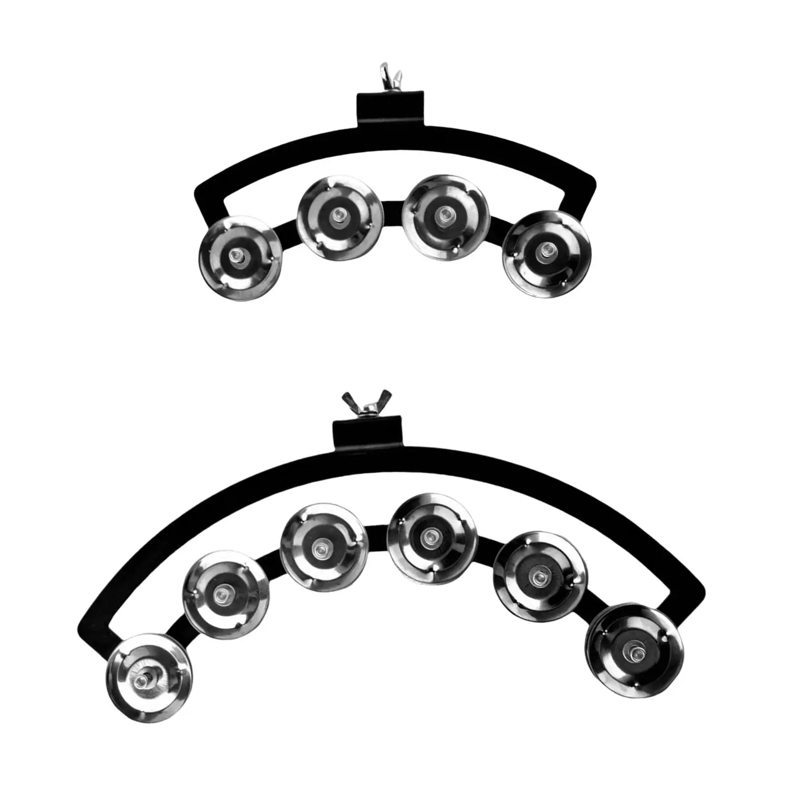 Hi Hat Tambourine Drum Set Easily Mountable with Mounting Bracket Shaker Snare Tambourine for Kids Party Singers Ensemble KTV