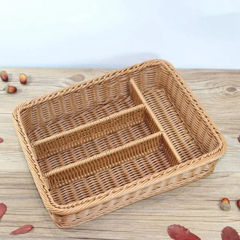 Mir à couverts en rotin, rangement pour baguettes, bureau