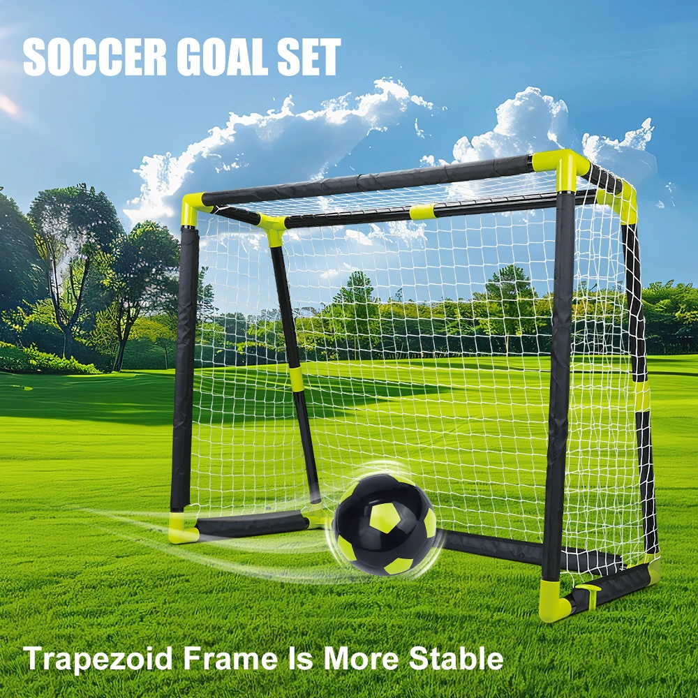 Rete da calcio da 88 cm 2 per sport in giardino 2 Porta da calcio per bambini e adulti per allenamento Giocattoli sportivi per bambini 2025