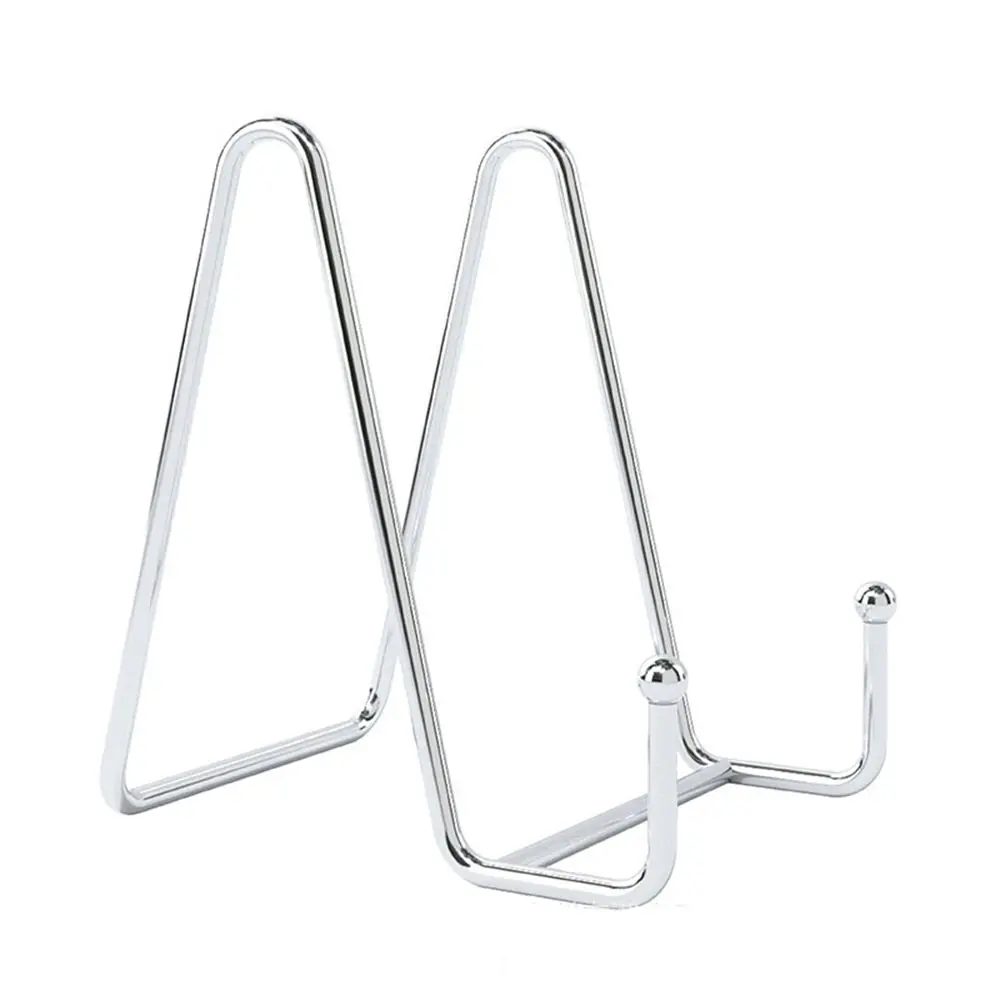 Plate Display Stand Picture Easel Metal Plate Stands Holder Display Pictures Frame Photo Decorative Plate Dish Tabletop Art