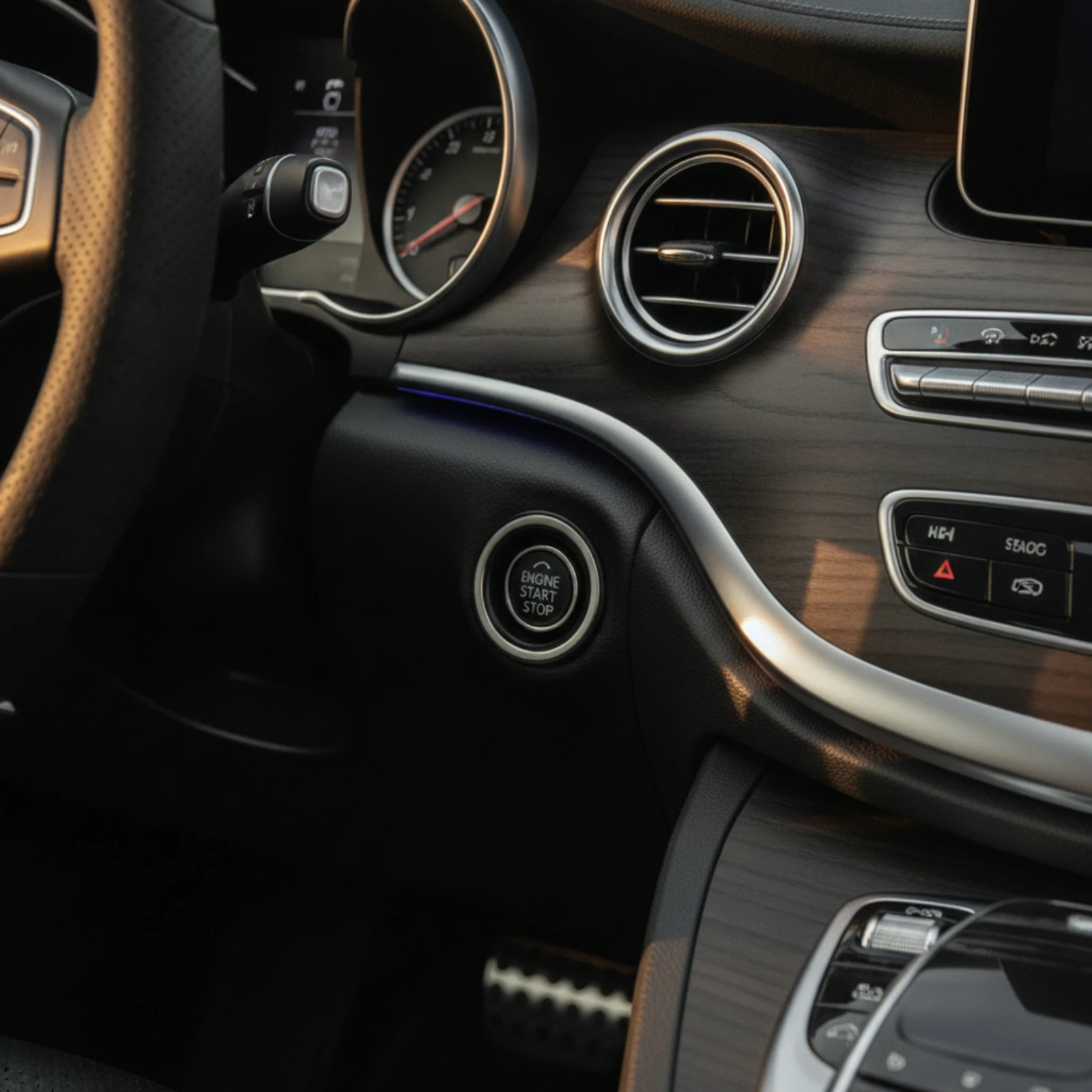 Ignition Switch Decorative Bezel Stylish Start Button Trim Bezel Ignition Switch Bezel Modern Cover Wear-Resistant