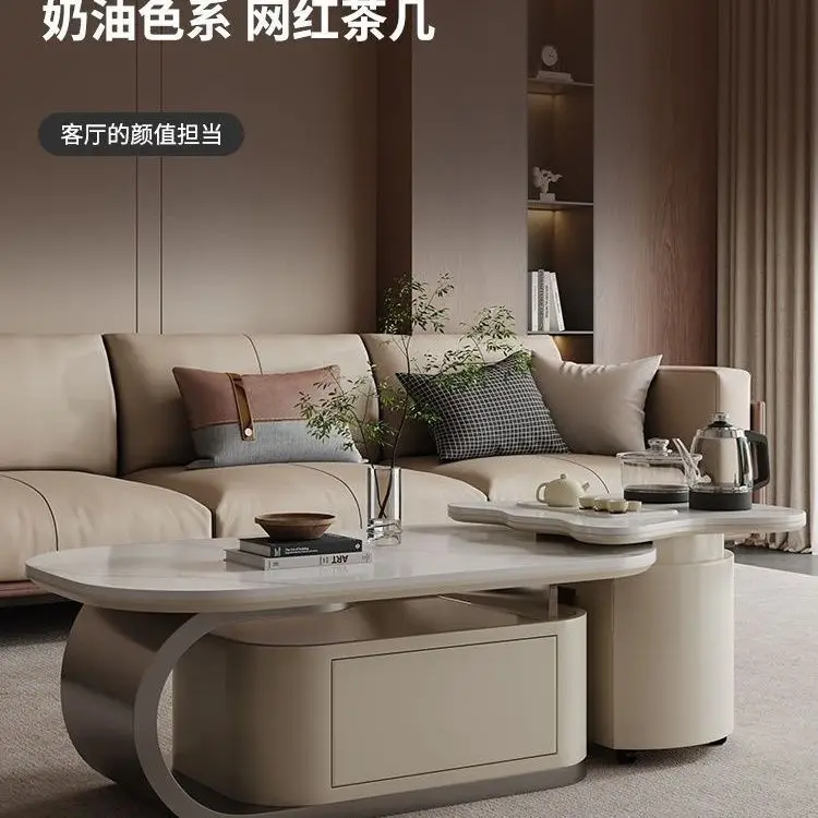 Several living rooms 2025 new household small apartment high-end light luxury modern tea