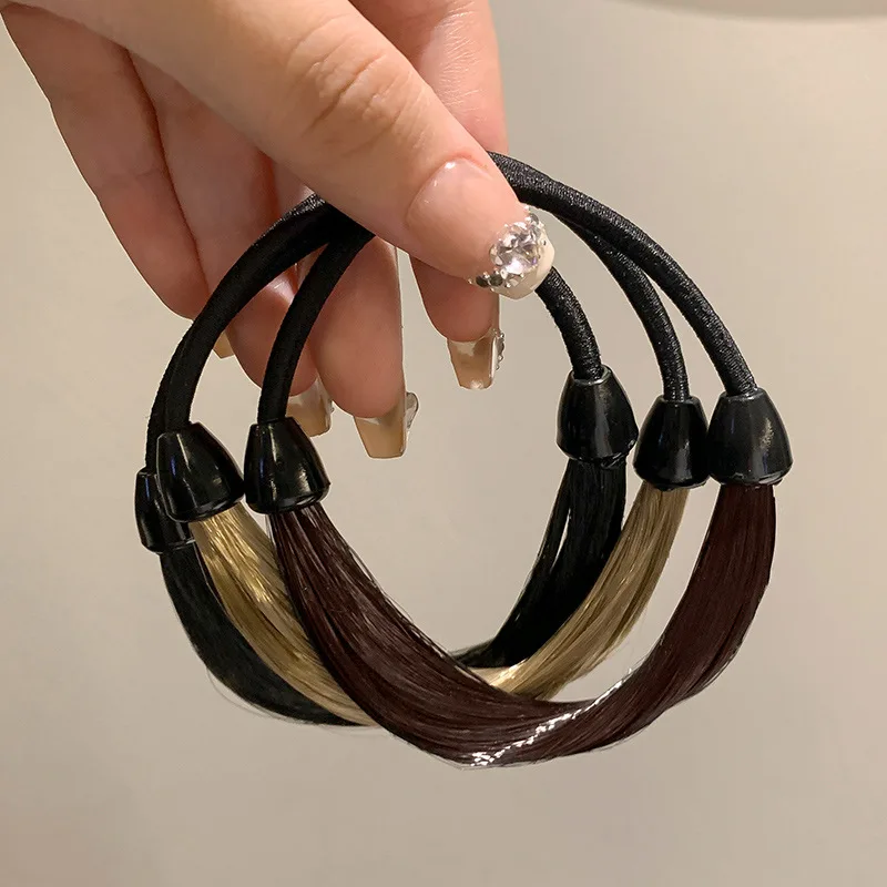 Unsichtbare Elastische Haargummis Haarbänder Haarschleifen Perücken-Fixierer Haarstyling-Elastikbänder Haarverlängerung Pferdeschwanzhalter