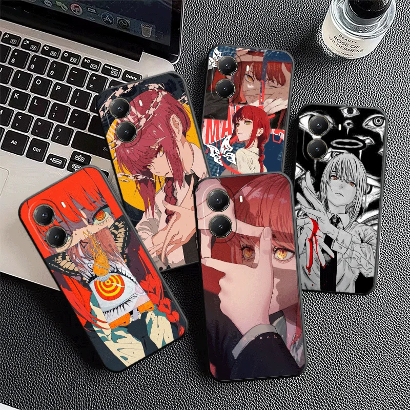 Anime Character Makima CSM Soft Phone Case for Xiaomi Poco X5 X6 X7 X8 Pro Max X3 F7 F8 Ultra M8 M7 M6 M5 Redmi 15 15C 14C 13C 1
