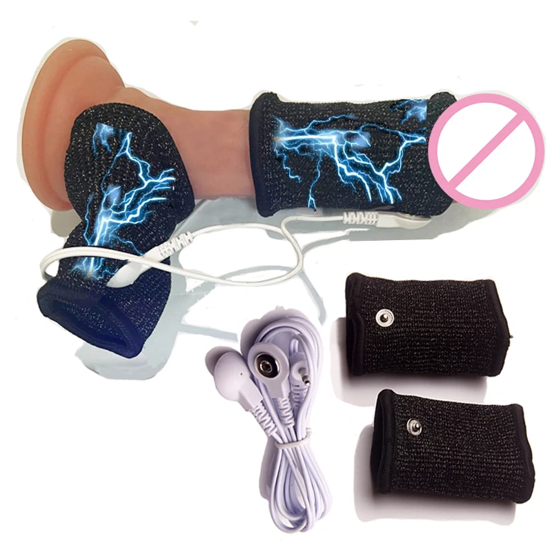 Electric Sex for Men Penis Cock Ring,E stim E-stim Estim Cockring,BDSM Electro Shock Glans Trainer,Electrosex Electrostimulation