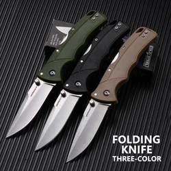 4116ss carbon fiber and steel handle, with back clip design easy to carry, camping travel knife, fruit knife, gift