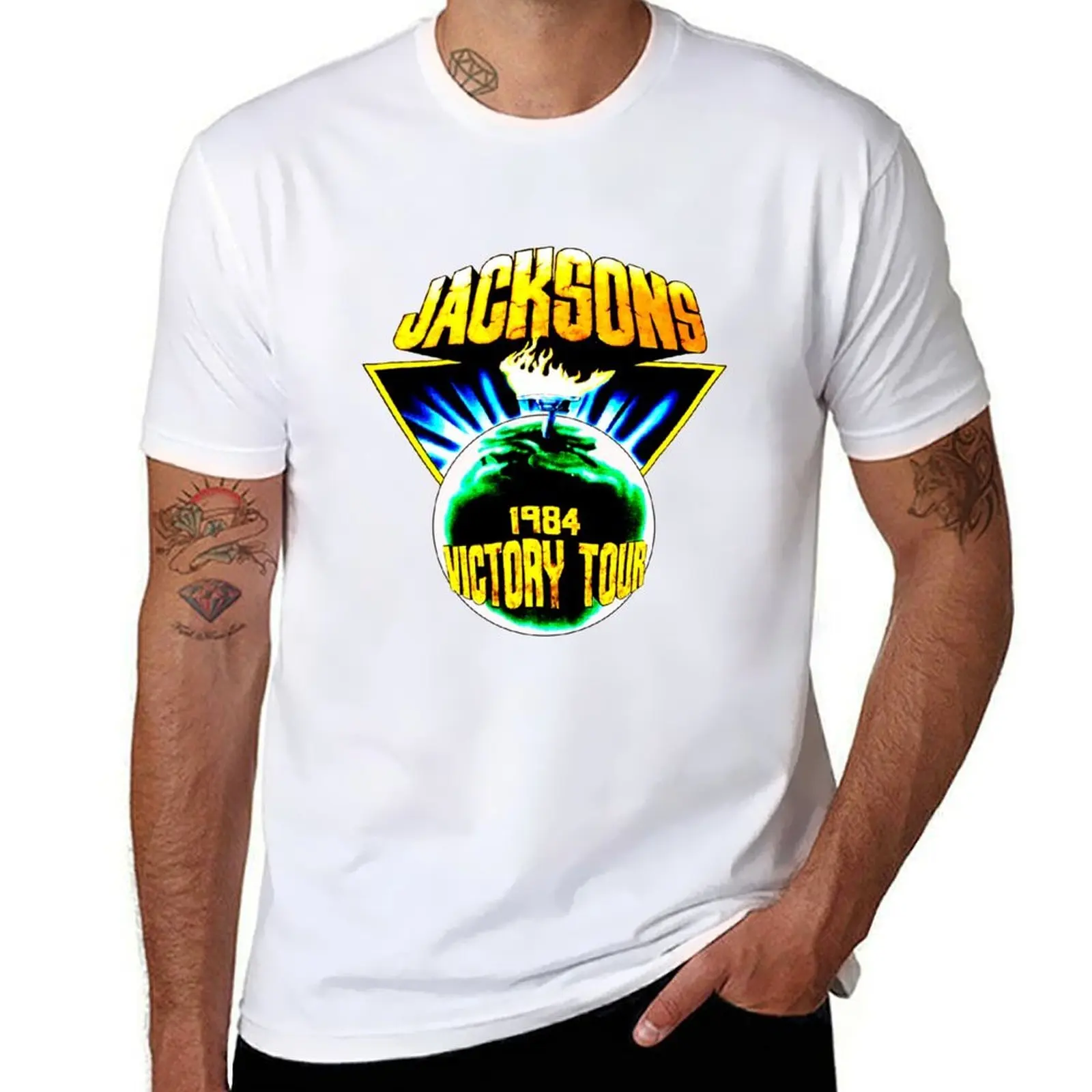 

1984 The Jacksons Vintage Thriller Era Michael T-Shirt man t shirts graphic t shirts for man slim fit T-Shirt