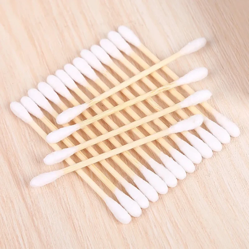 100/500/1000 stücke Doppel Kopf Baumwolle Tupfer Frauen Make-Up Baumwolle Knospen Spitze für Holz Sticks Nase Ohren reinigung Gesundheit Pflege Werkzeuge