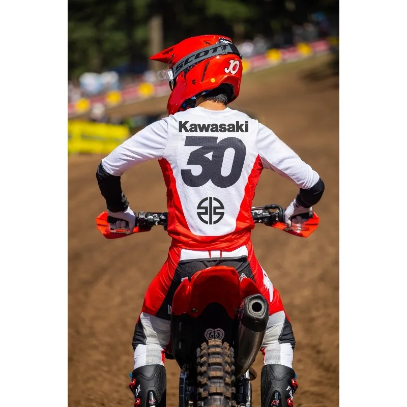 

Kawasaki Motorcycle Top 3D Printed Pattern Motorcycle Race, Men's Wear, Number 30, Breathable Quick Drying Motorcycle Top Shirt