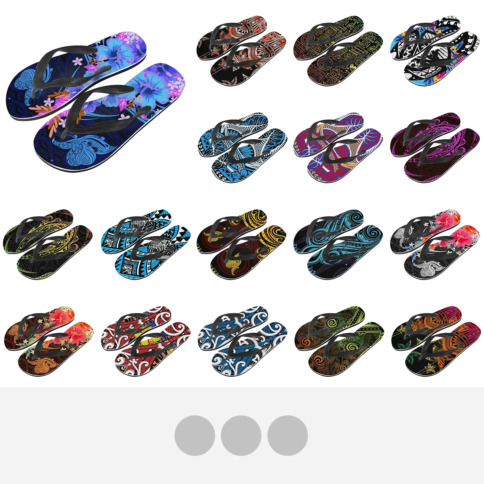 Polynesian Tribal Fijian Totem Tattoo Fiji Prints Women's Slippers Summer Slides Shoes Wedge Beach Sandals Women Outside Wear