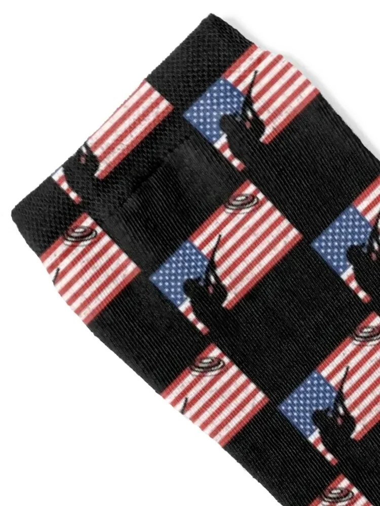 Skeet Clay Shooting Pigeon Trap Bird Hunters US Flag Socks sheer Stockings man Male Socks Women's