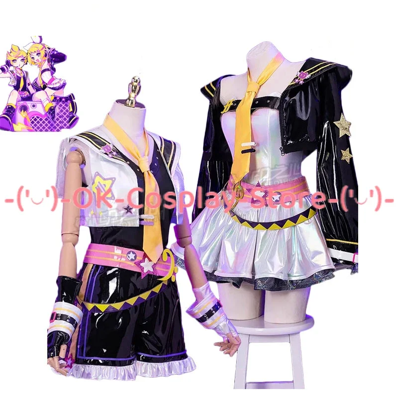 

Muse Dash Rin Len Cosplay Costumes Cute Party Suit Game Clothing Halloween Carnival Uniforms Custom Made