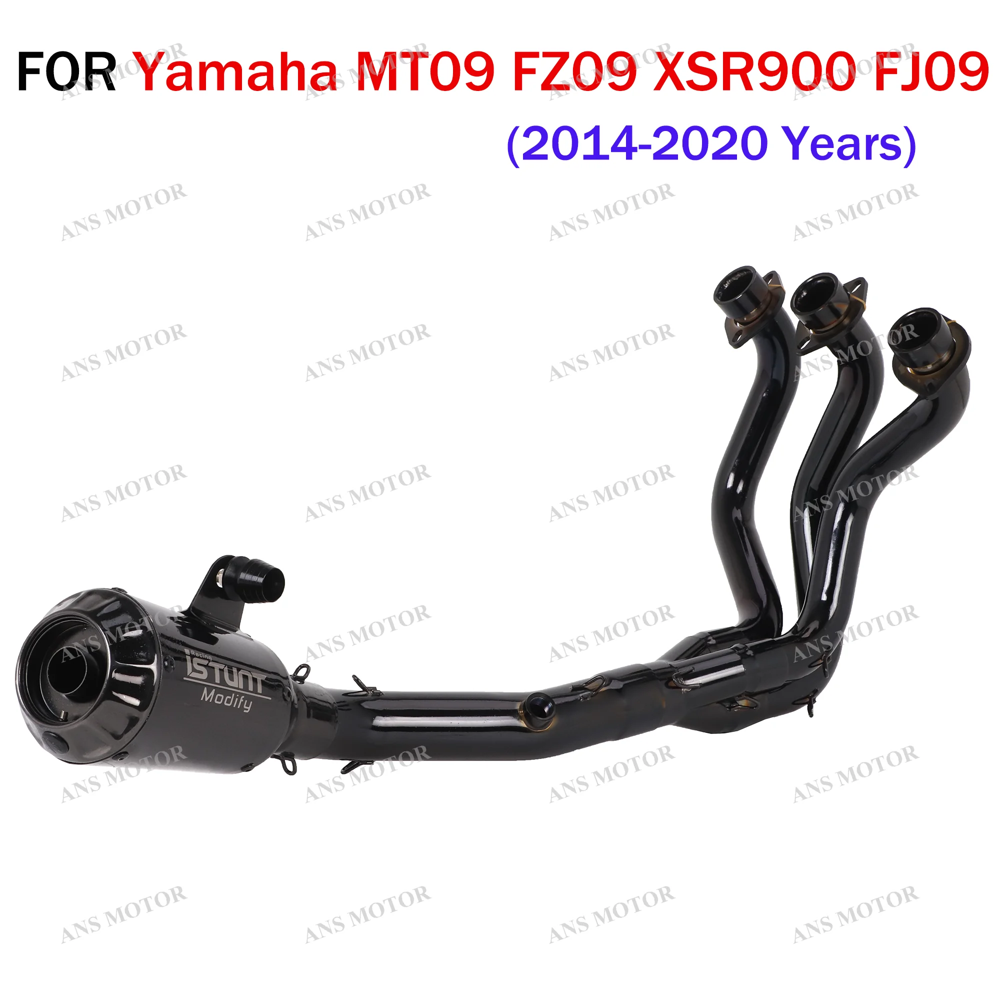 Slip on For Yamaha MT09 FZ09 XSR900 FJ09 Motorcycle Exhaust Full System Escape Exhaust Muffler