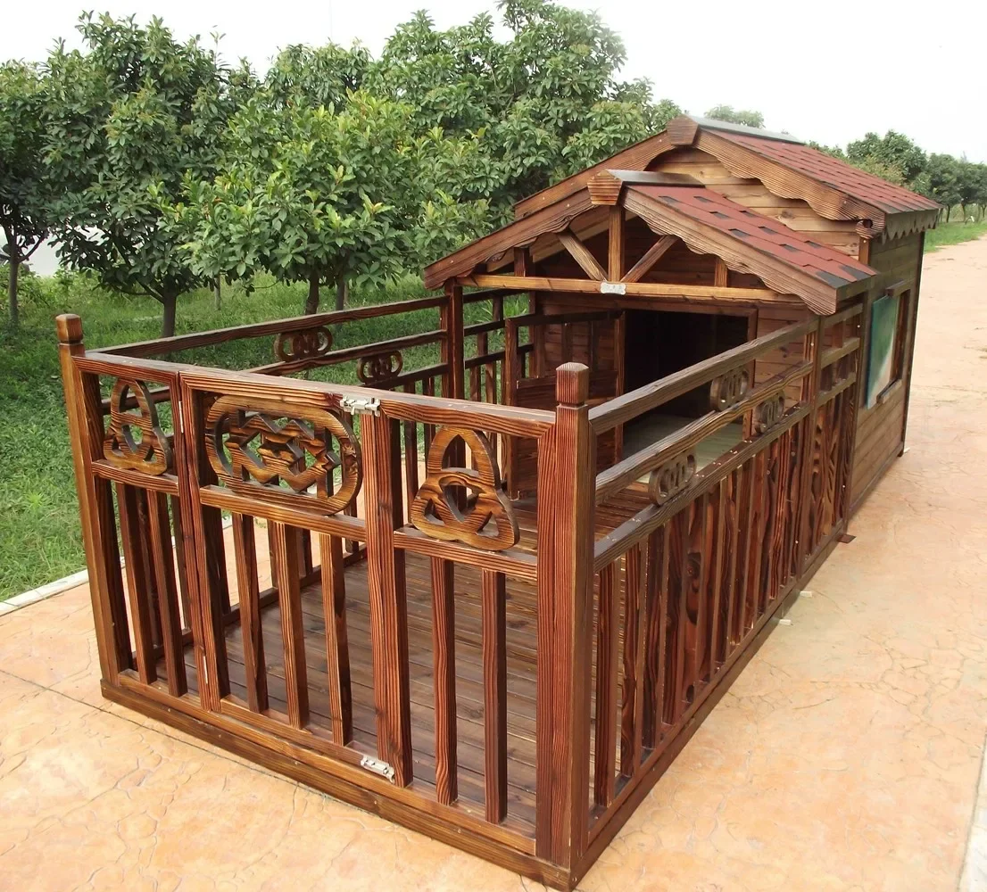 Outdoor/Kennel/Special Wooden Dog House Villa/Golden Retriever Pet House Waterproof A-4