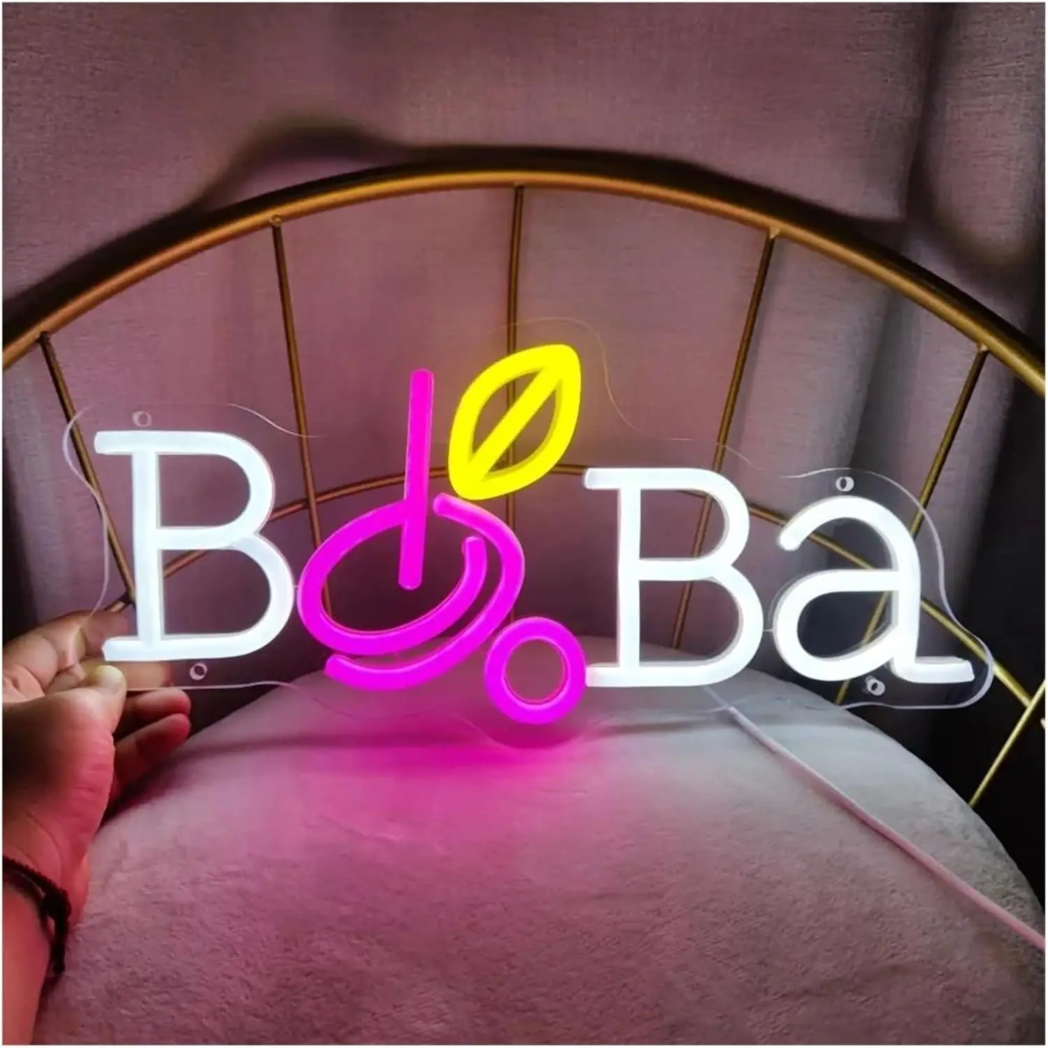 Tea with Milk Neon Sign for Wall Decor Boba Neon Light USB Dimmable Business for Drink Shop Bar Bedroom Party Bedroom Decor Gift