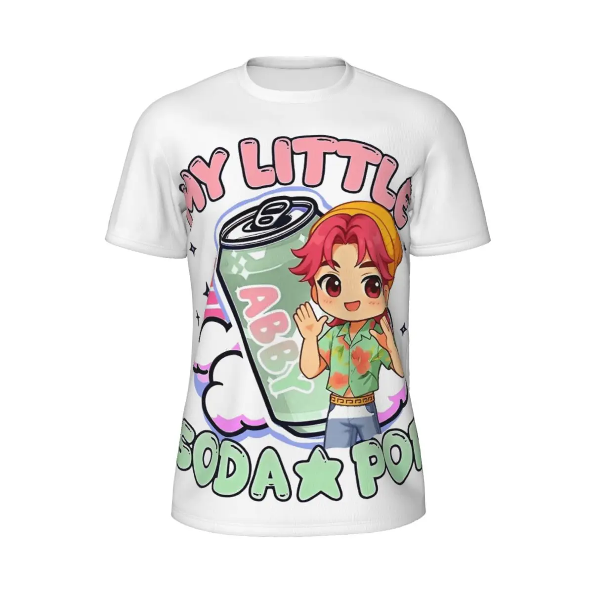 

Sports T-Shirt For Man ABBY Saja Boys My Little Soda Pop Kpop Demon Hunters T-Shirts Summer Tee Shirt O Neck Streetwear Clothes