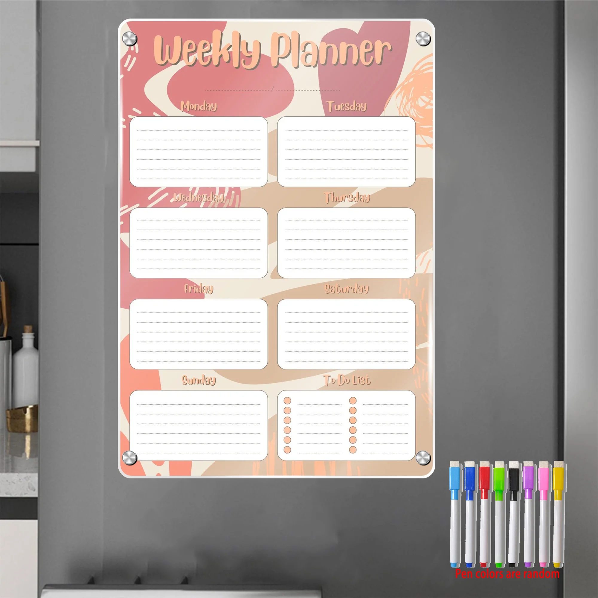 لوح تخطيط أسبوعي مغناطيسي A3، - مراجعة Dry Erase Weekly وسعره
