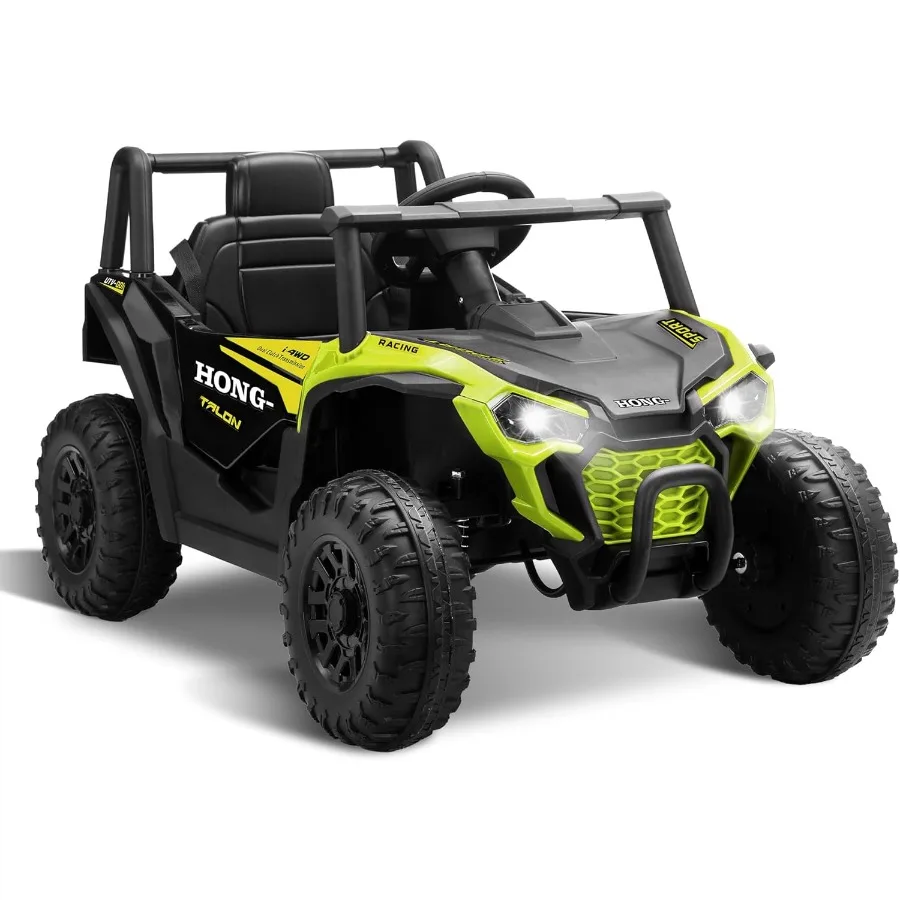 12V Ride on Car Battery Powered Electric UTV Truck with Parent Remote Control Bluetooth Music LED Light 3 Speeds Soft Start Saf