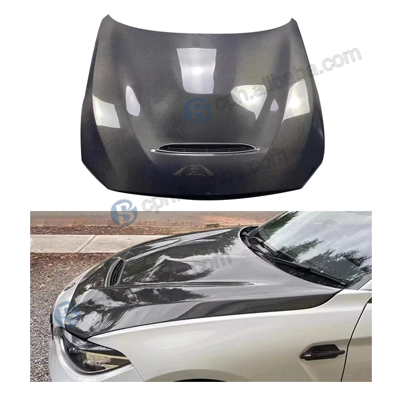 

High Quality Black Carbon Fiber GTS Style Bonnet Hood for BMW 2 Series M235i F22 F87 Engine Hood Cover