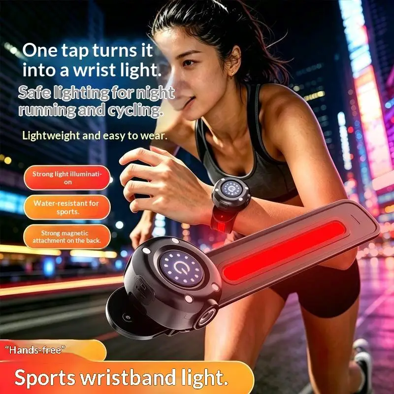 Dual Light Wrist Mounted Flashlight Multifunctional Hands-Free Work Light for Construction Car Repair Night Fishing