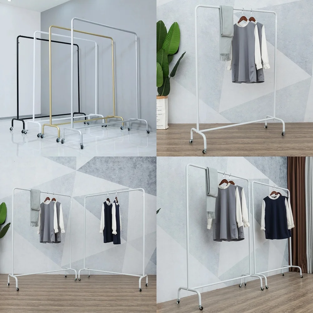 Metal Display Clothes Hanger Garment Rack for Wardrobe Bathroom Kitchen Living Room Home Organization Hanging Storage for