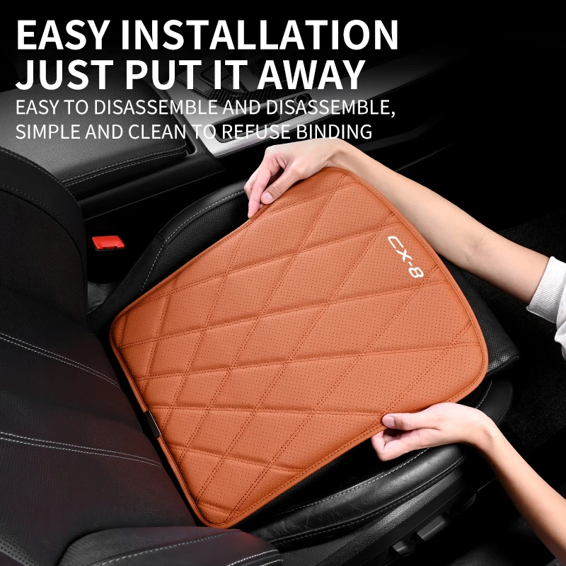 Leather Car Seat Cover Car Front Seat Cushion Anti Slip Auto Chair Protector Cover For Mazda CX3 CX4 CX5 CX7 CX8 Accessories